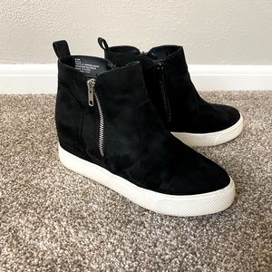 Black Wedge Sneakers